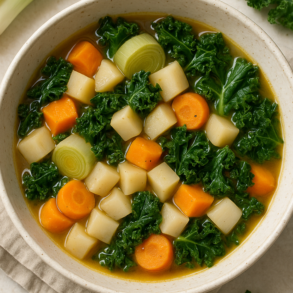 Ragoût de légumes racines et chou kale
