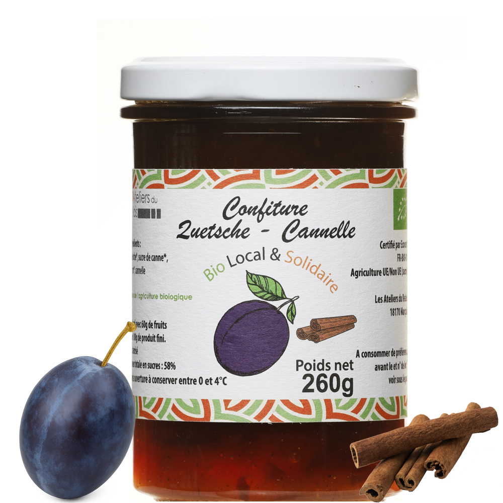 Confiture - Quetsche et cannelle - 260gr